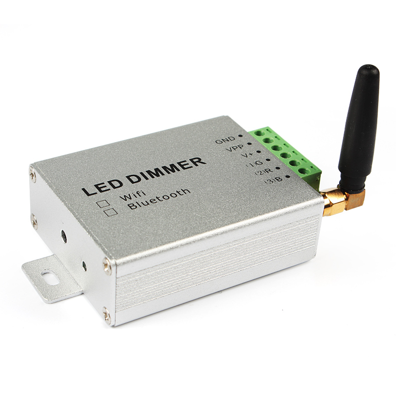 DC12/24V Max 9A 3Ax3CH, Bluetooth 4.0 WIFI Control Via IOS Android Smart Phone Tablet PC, For Single Color, CCT and RGB LED Light Strips or Modules DC12/24V Max 9A 3Ax3CH, Bluetooth 4.0 WIFI Control Via IOS Android Smart Phone Tablet PC, For Single Color, CCT and RGB LED Light Strips or Modules